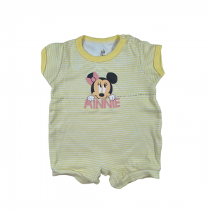 Romper Amarelo Listras Minnie | Disney Baby
