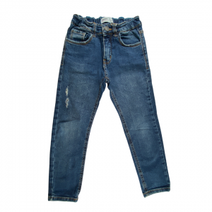 Calça Jeans Escuro com Detalhes Rasgadinhos | Fuzarka