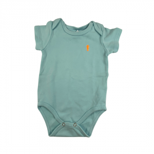 Body Azul Bebê com Símbolo Laranja | Onda Marinha
