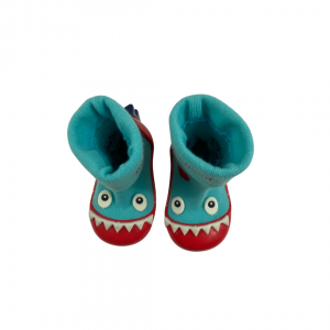 Sapato Meia Azul com Vermelho Monstrinho | Mini Melissa