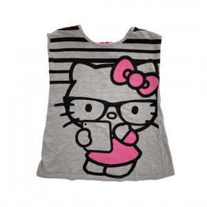 Vestido em Algodão Cinza | Hello Kitty 